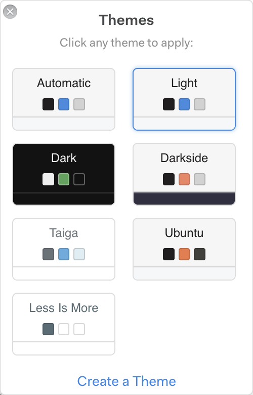 Theme picker
